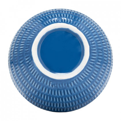 Sagebrook 7" Ceramic Stripe Oval Vase - Coastal Blue