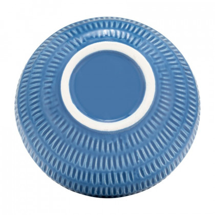 Sagebrook 6" Ceramic Stripe Oval Vase - Coastal Blue