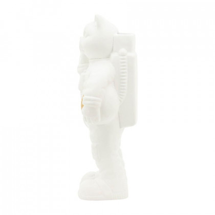 Sagebrook 12" Ceramic Astro Cat Decor - White/Gold