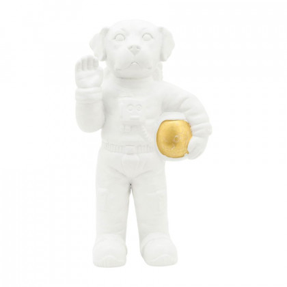 Sagebrook 12" Ceramic Astro Dog Decor - White/Gold
