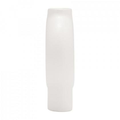 Sagebrook 7" Ceramic Donut Footed Vase - White