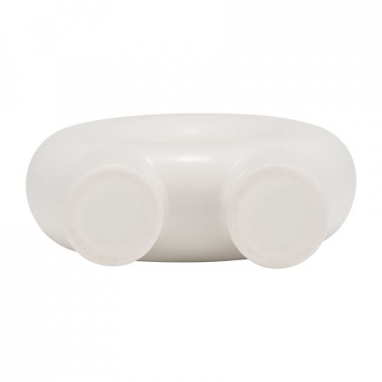Sagebrook 7" Ceramic Donut Footed Vase - White