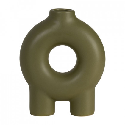 Sagebrook - 11" Ceramic Ring Pattern Vase