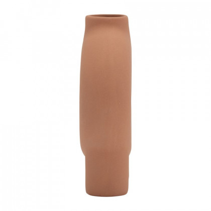 Sagebrook 7" Ceramic Donut Footed Vase - Terracotta