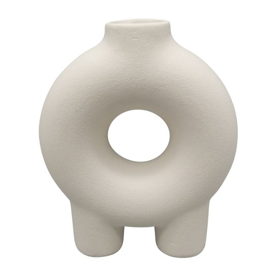 Sagebrook - 11" Ceramic Ring Pattern Vase