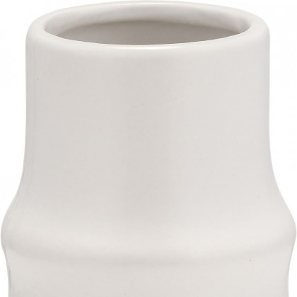 Sagebrook 11" Ceramic Ring Pattern Vase - White