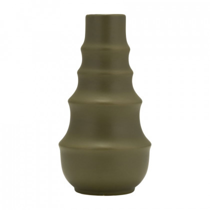 Sagebrook - 11" Ceramic Ring Pattern Vase