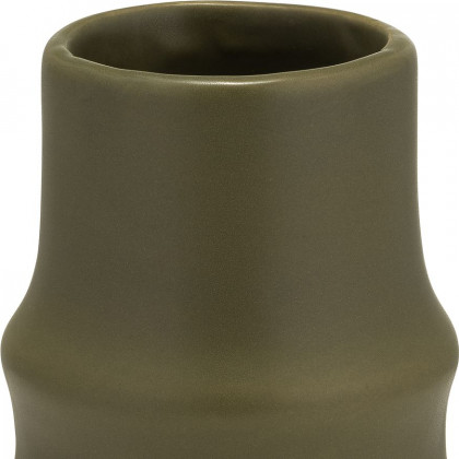 Sagebrook 11" Ceramic Ring Pattern Vase - Olive