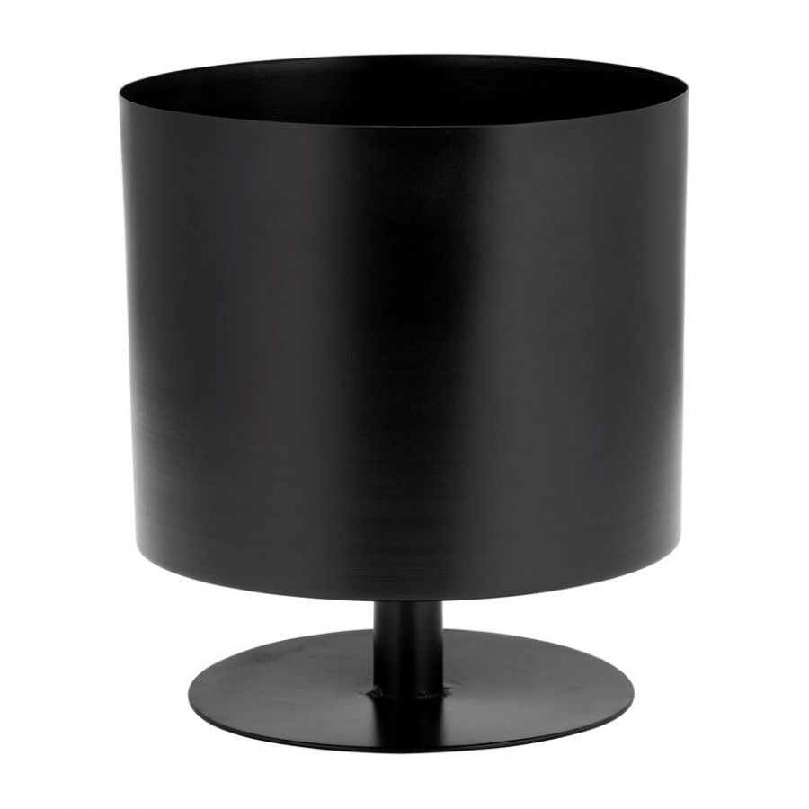 Sagebrook 10" Metal Flat Round Base Planter - Black