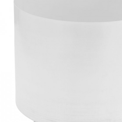 Sagebrook 10" Metal Flat Round Base Planter - White