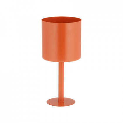 Sagebrook 6" Metal Flat Round Base Planter - Burnt Orange