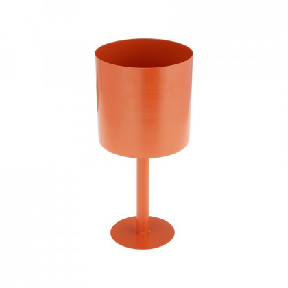 Sagebrook 6" Metal Flat Round Base Planter - Burnt Orange