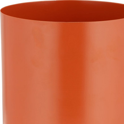 Sagebrook 6" Metal Flat Round Base Planter - Burnt Orange