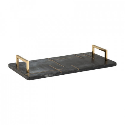 Sagebrook - 2" Marble Tray With Handles