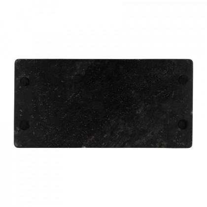 Sagebrook 2" Marble Tray With Handles - Black/Gold