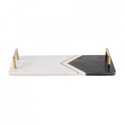 Sagebrook - 2" Marble Tray With Handles
