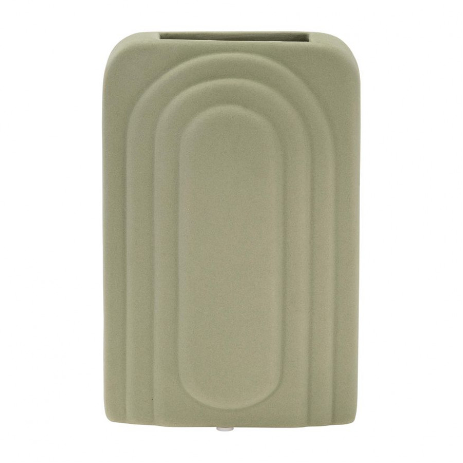 Sagebrook 7" Dolomite Rectangular Vase - Dark Sage