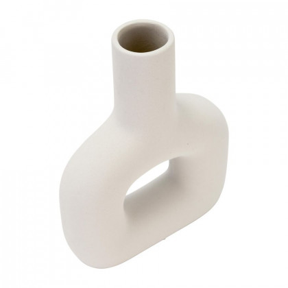 Sagebrook 8" Dol Open Cut Vase - White