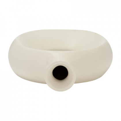 Sagebrook 10" Dolomite Open Cut Vase - Cotton