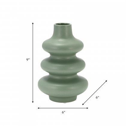 Sagebrook 9" Dolomite Stacked Spheres - Dark Sage