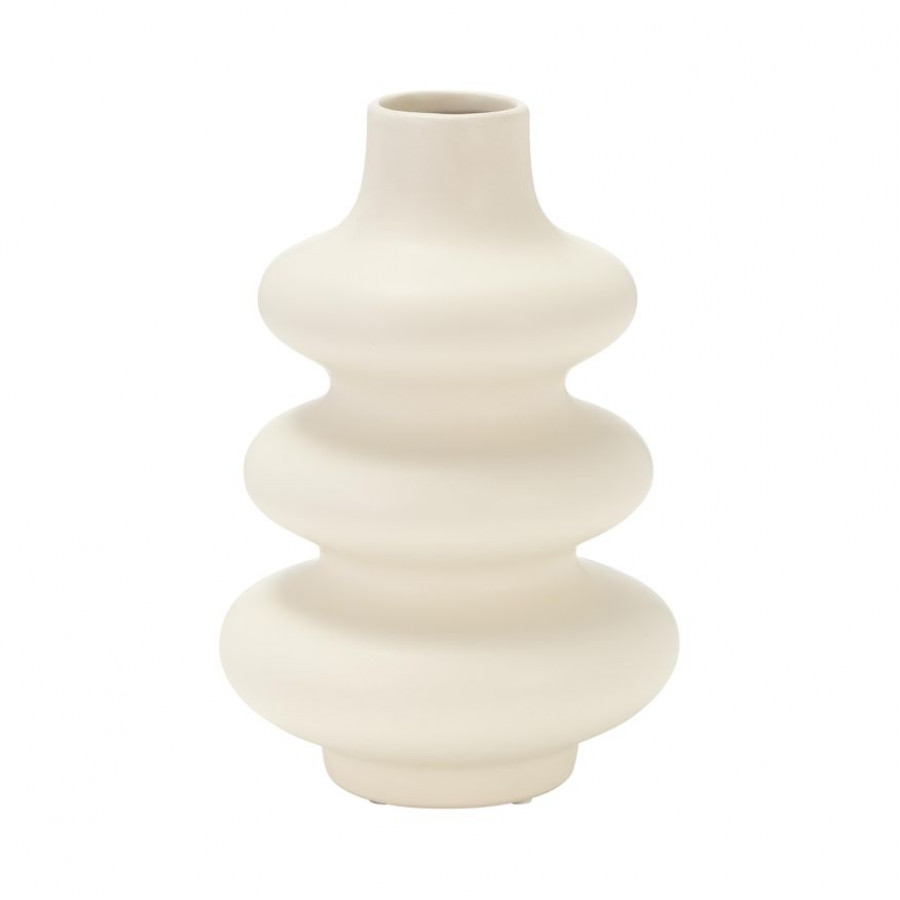Sagebrook 9" Dolomite Stacked Spheres - Cotton