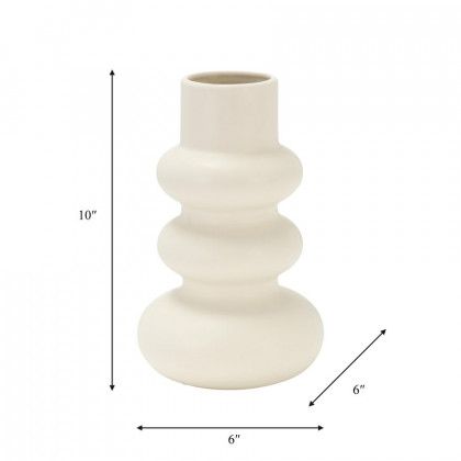 Sagebrook 10" Dolomite Stacked Spheres - Cotton