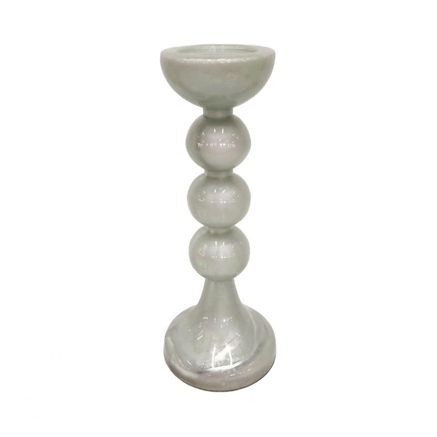 Sagebrook - 18" Glass Hurricane With Sphere Base