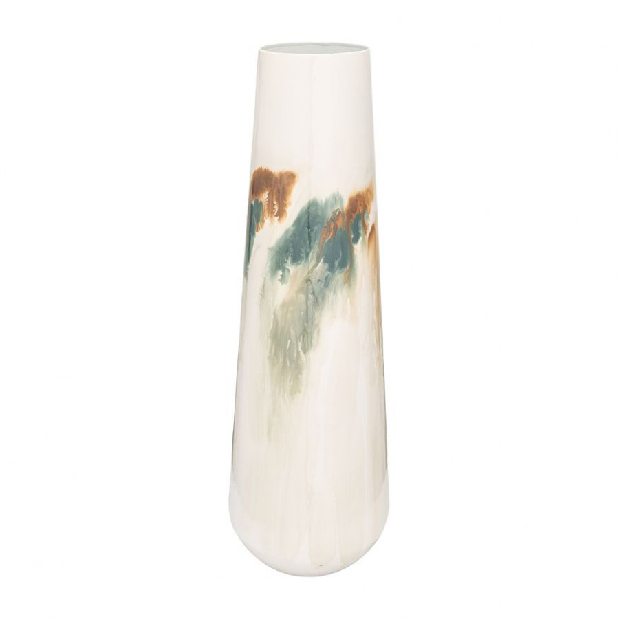 Sagebrook 23" Iron Colored Stained Vase - White
