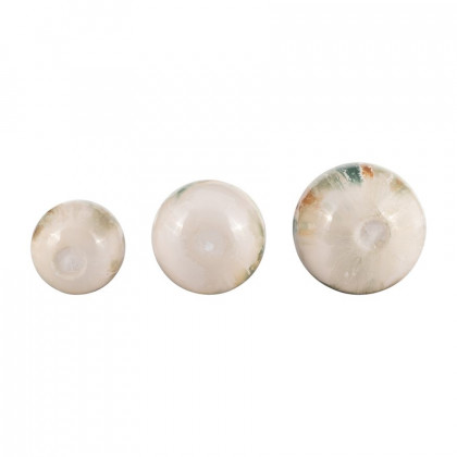 Sagebrook - 4"/5"/6" Iron Colored Stained Decor Balls (Set Of 3) in White