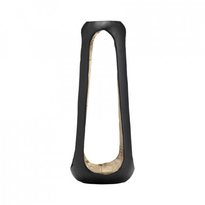 Sagebrook 15" Metal Open Vase - Matte Black
