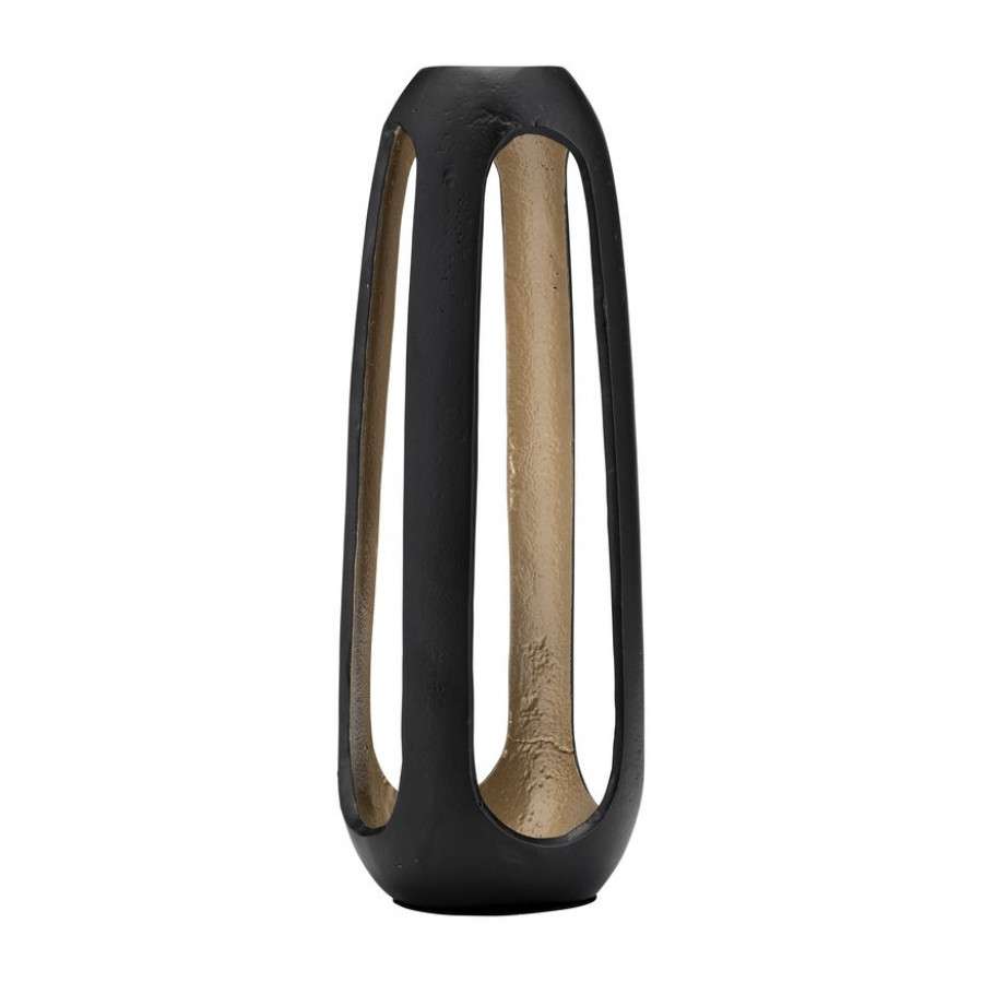 Sagebrook 18" Metal Open Vase - Matte Black