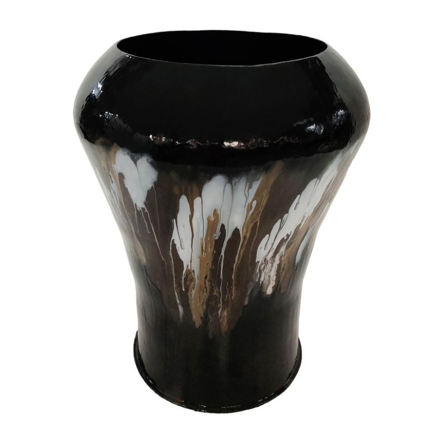 Sagebrook - 25" Iron Oval Stain Vase in Black