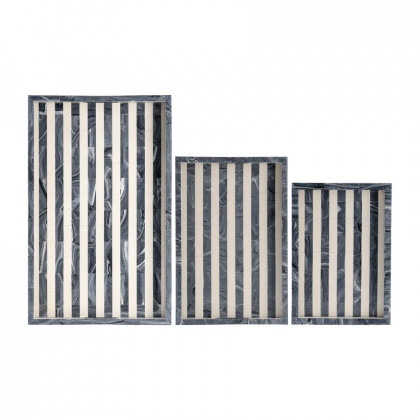 Sagebrook - 2" Marble Tray With Handles