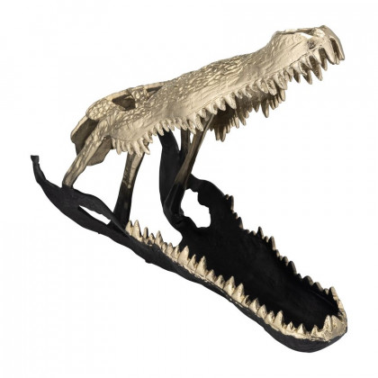Sagebrook - 11" Metal Alligator Skull