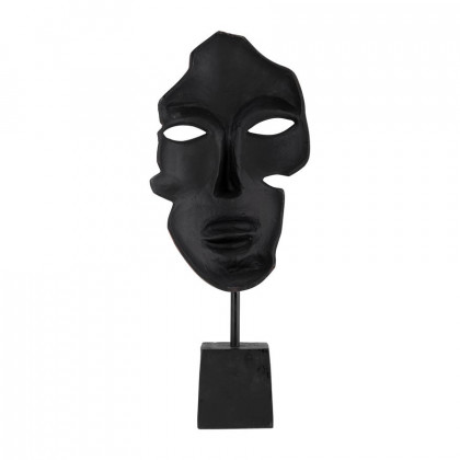 Sagebrook - 20" Metal Abstract Face Sculpture in Brick Patina