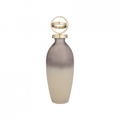 Sagebrook - 16" Glass Bottle With Sphere Lid