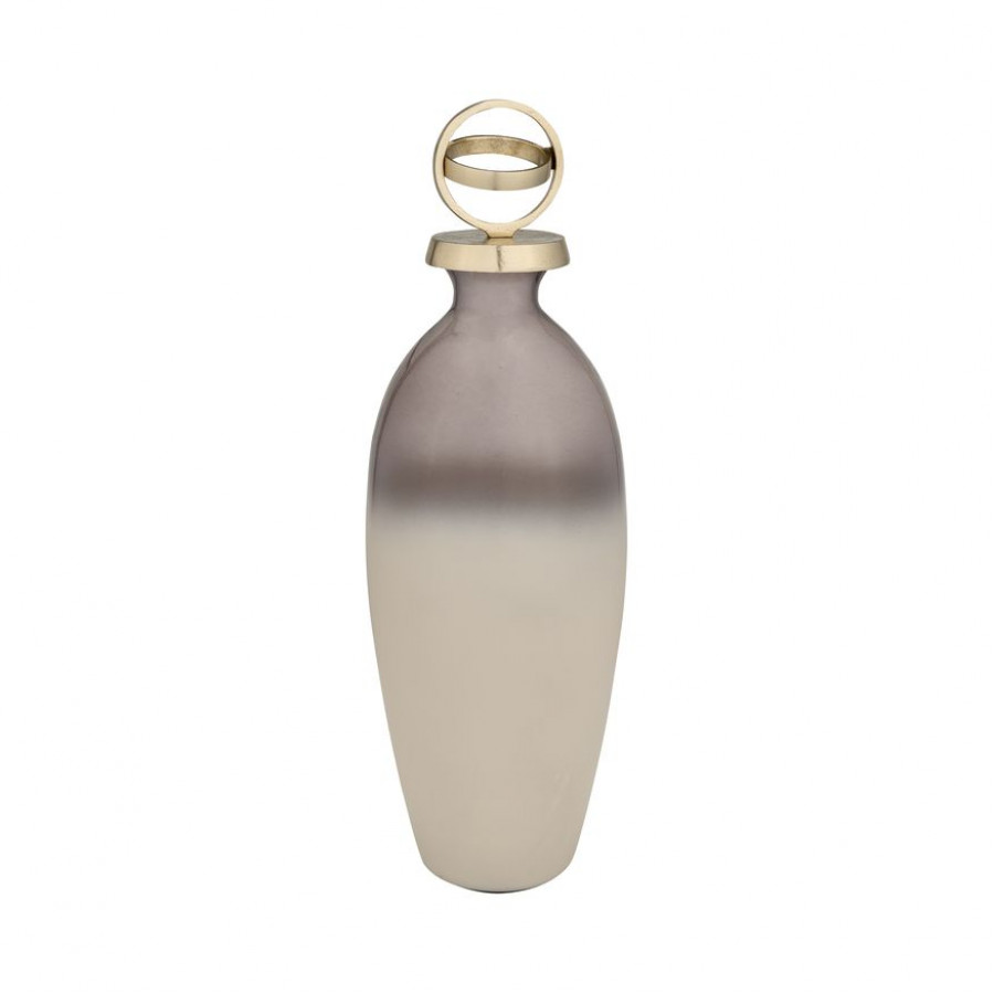 Sagebrook - 16" Glass Bottle With Sphere Lid