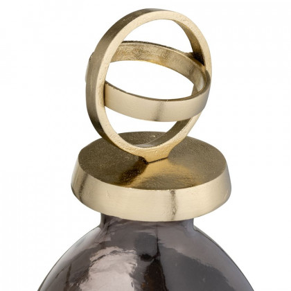 Sagebrook - 16" Glass Bottle With Sphere Lid