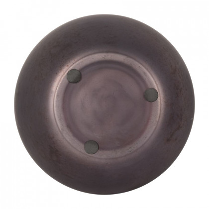 Sagebrook 10" Glass Oval Hurricane Charred - Coal/Gold