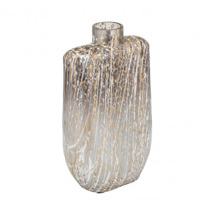 Sagebrook 10" Glass Striped Stained Vase - Multi