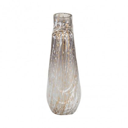 Sagebrook 10" Glass Striped Stained Vase - Multi