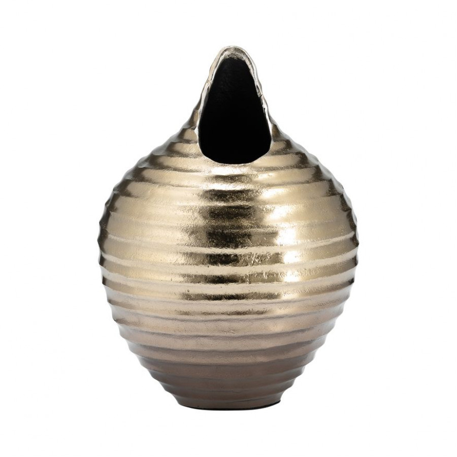 Sagebrook 12" Metal Shell Like Vase - Gold