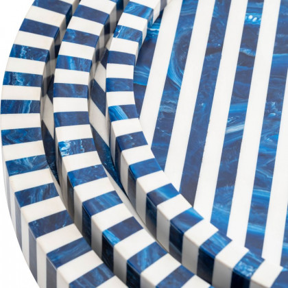 Sagebrook - 12"/14"/16" Resin Round Trays (Set Of 3) in Blue
