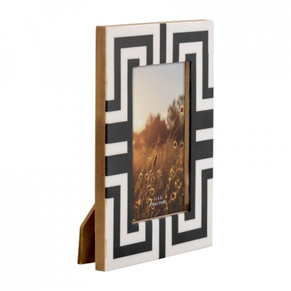 Sagebrook - 4"x6" Resin Photo Frame in Black/White