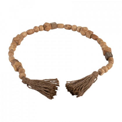 Sagebrook - 1" Wood Double Bead Garland