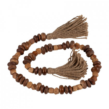 Sagebrook - 33" Wood 2-tone Bead Garland in Natural