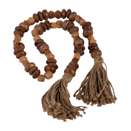 Sagebrook - 33" Wood 2-tone Bead Garland in Natural