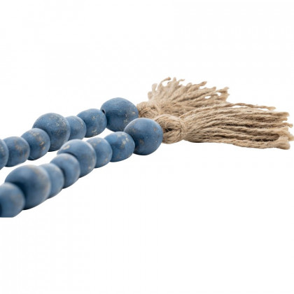 Sagebrook 33" Wood Bead Garland - Blue