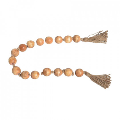 Sagebrook - 1" Wood Double Bead Garland