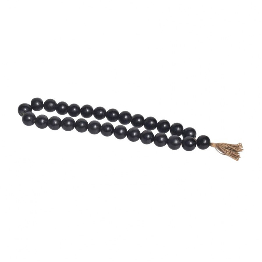 Sagebrook - 32" Wood Double Beaded Garland With Tassel